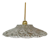 Vintage moulded glass pendant light - tableware collection -