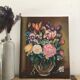 Oil on canvas flower