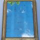 Large gilded Louis-Philippe antique mirror from the 19th century with original glass, measuring 129 x 10 cm.