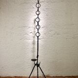 Brutalist wrought iron floor lamp