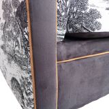 Club armchair toile de jouy