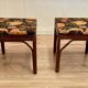 BANC OU DUO DE TABOURETS ROTIN 1950.