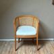 Fauteuil cabriolet bois et cannage