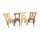 4 bistro chairs café wood curved mismatched vintage