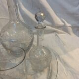 Service de chambre en verre taillé