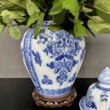 Victorian vase with hand-painted cobalt.