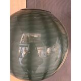 Contemporary Blue and Milky-White Spider Sphere Pendant in Murano Glass