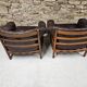 Paire de fauteuil vintage cuir Coja Suède 1960"