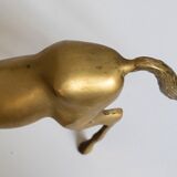 Vintage golden brass horse