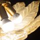 Set of 2 Rome, Murano Glass Gold\Orange Ceiling Light or Flush Mount, 1970s