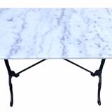 Marble and cast iron bistro table
