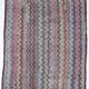 Tapis kilim vintage multicolore à motifs zigzag géométriques, 184x274 cm