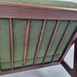 Pair of Scandinavian armchairs in afromosia, 60s