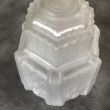 Old frosted glass lampshade suspension ceiling lamp art deco 30 cm