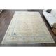 1970s Vintage Persian Handmade Wool Cotton Yellow Area Rug 280x381