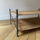 wrought iron and wicker coffee table