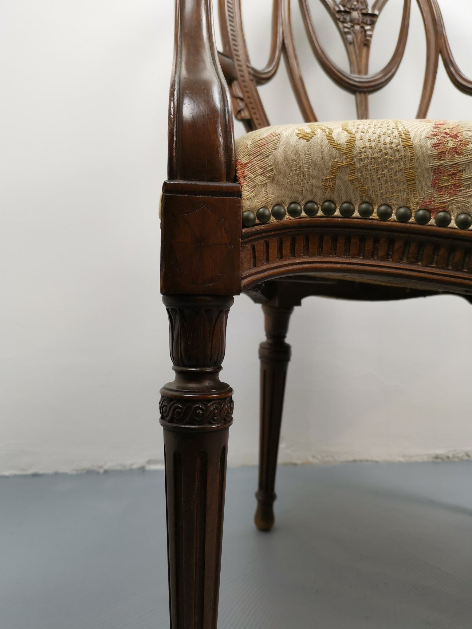 George III Mahogany armchair attributed to William and John Linnell circa 1775