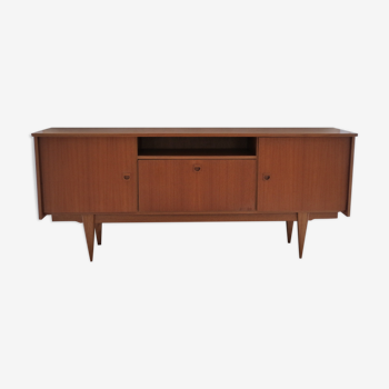 Scandinavian design sideboard in teak and teak veneer