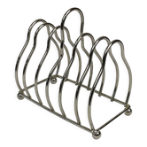 Toast holder in silver metal