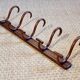 Baumann 5-hook bistro wall coat rack from the 20s