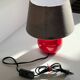 Red ceramic lamp from the 80s/90s