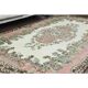 1970s Vintage Turkish Oushak Handmade Wool Cotton Beige Area Rug 179x311