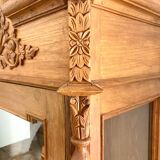 Antique carved wooden display case