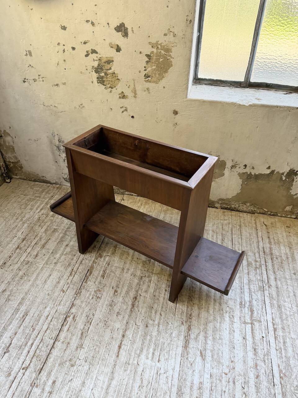 Jardinière années 50 palissandre constructiviste