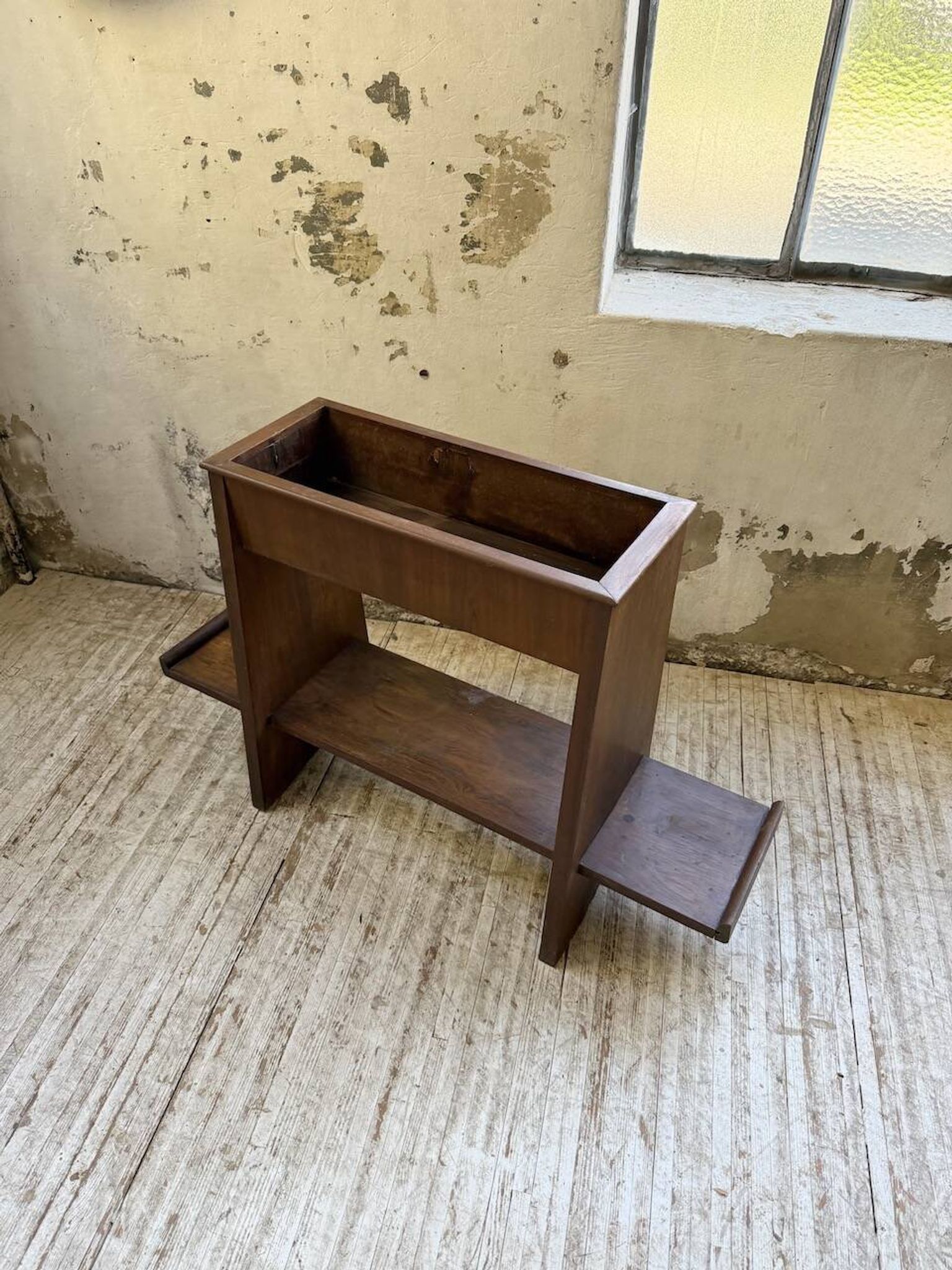 Jardinière années 50 palissandre constructiviste