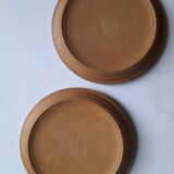 Ensemble de 7 assiettes à dessert vintage - Gien en grès