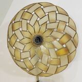 Vintage Capiz Shell Pendant Lamp – Woven Mother of Pearl Shade,