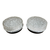 Pair of round Holophane ceiling lights, vintage, DR 60, 70s
