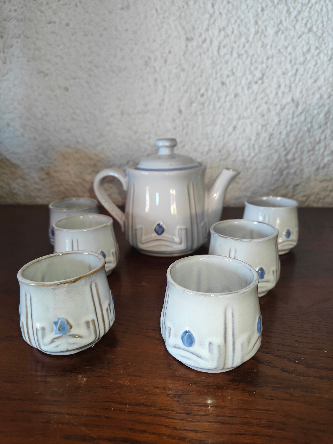Vintage ceramic coffee set coffee maker with 6 cups