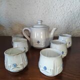 Vintage ceramic coffee set coffee maker with 6 cups