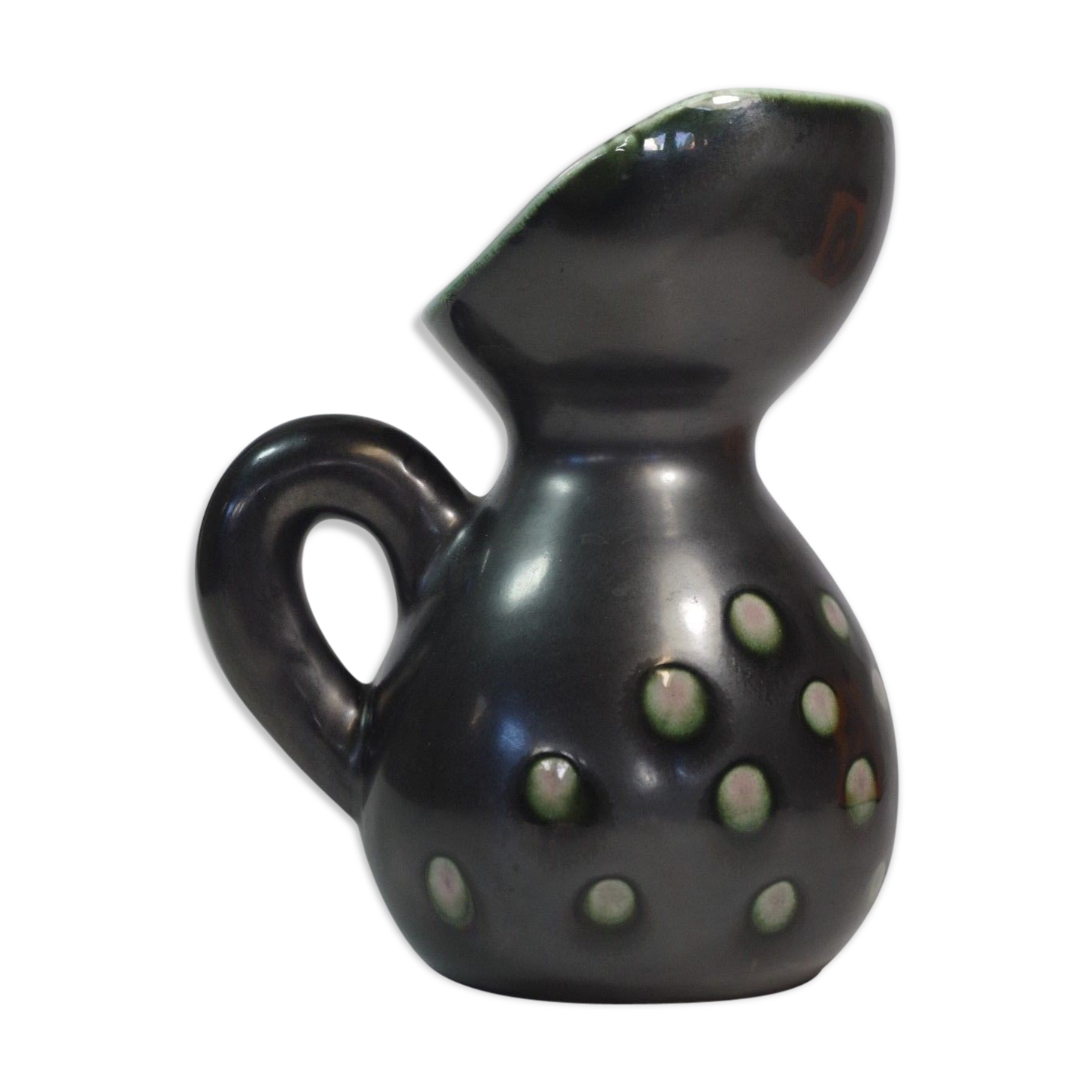 Pitcher corolla ceramic peas 50 60 vintage