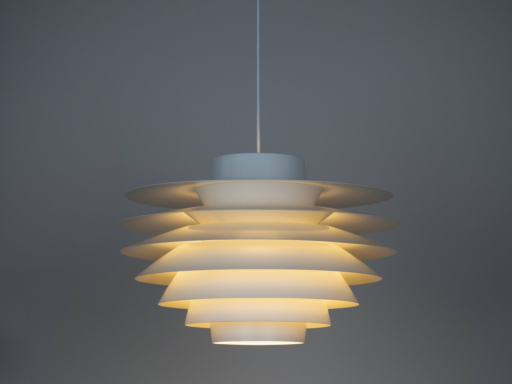 Lampe suspendue vintage danoise Verona par Svend Middelboe, Lyfa, 1962