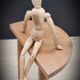 Tripod stool half moon light