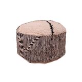 Handmade moroccan berber pouf in wool