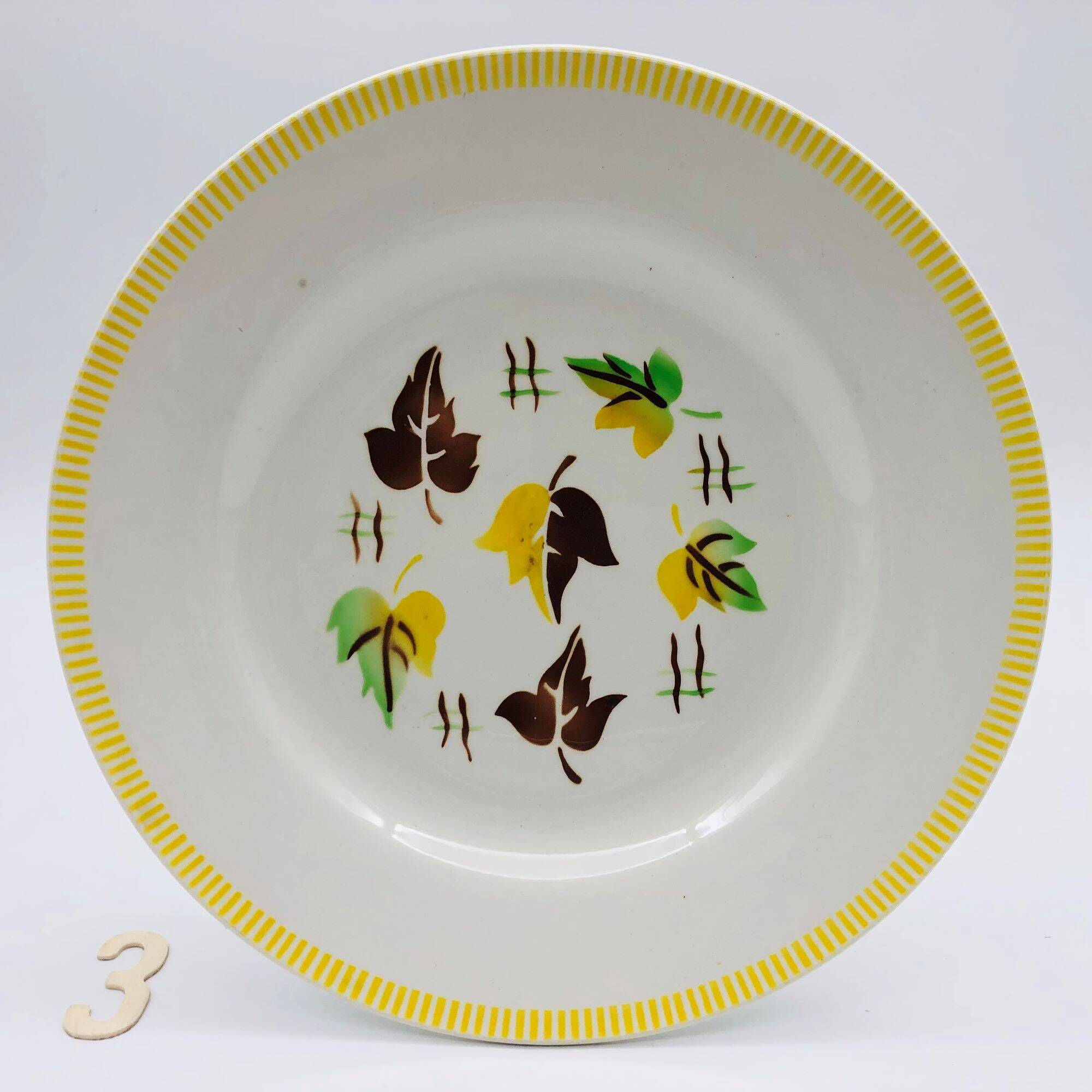 5 old flat plates Digoin Sarreguemines / Sirocco model
