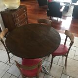 Round table from the 70's chrome and wood