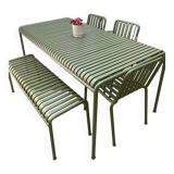 Hay Palissade dining table, chairs and bench