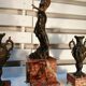 Marble and regulating fireplace trim - 1900s - Signed Charles Ruchot