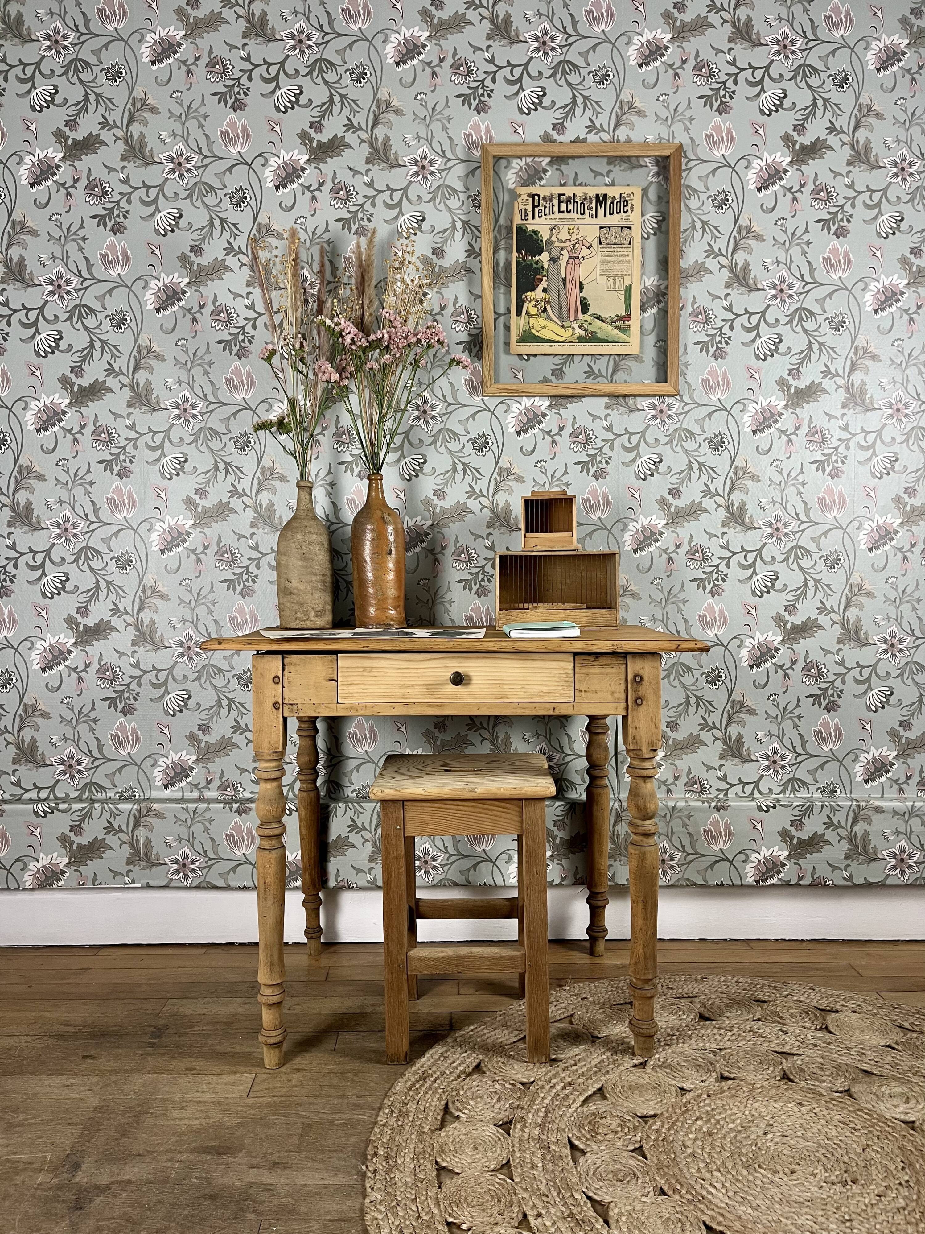 Desk or side table with turned legs