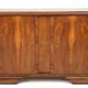 Art Deco style walnut chest of drawers, Poland, 1950s.
