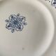 Series of 12 flat plates XIXth earthenware Terre de Fer Clairefontaine