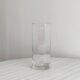 vase octogonal en verre épais transparent