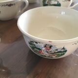 Set of 13 tea cups Sarreguemines Obernai