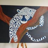White panther painting
