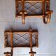 1960s rattan coat rack