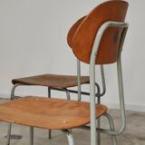 Lot of 24 chairs school chairs industrial style ex Czechoslovakia 1950